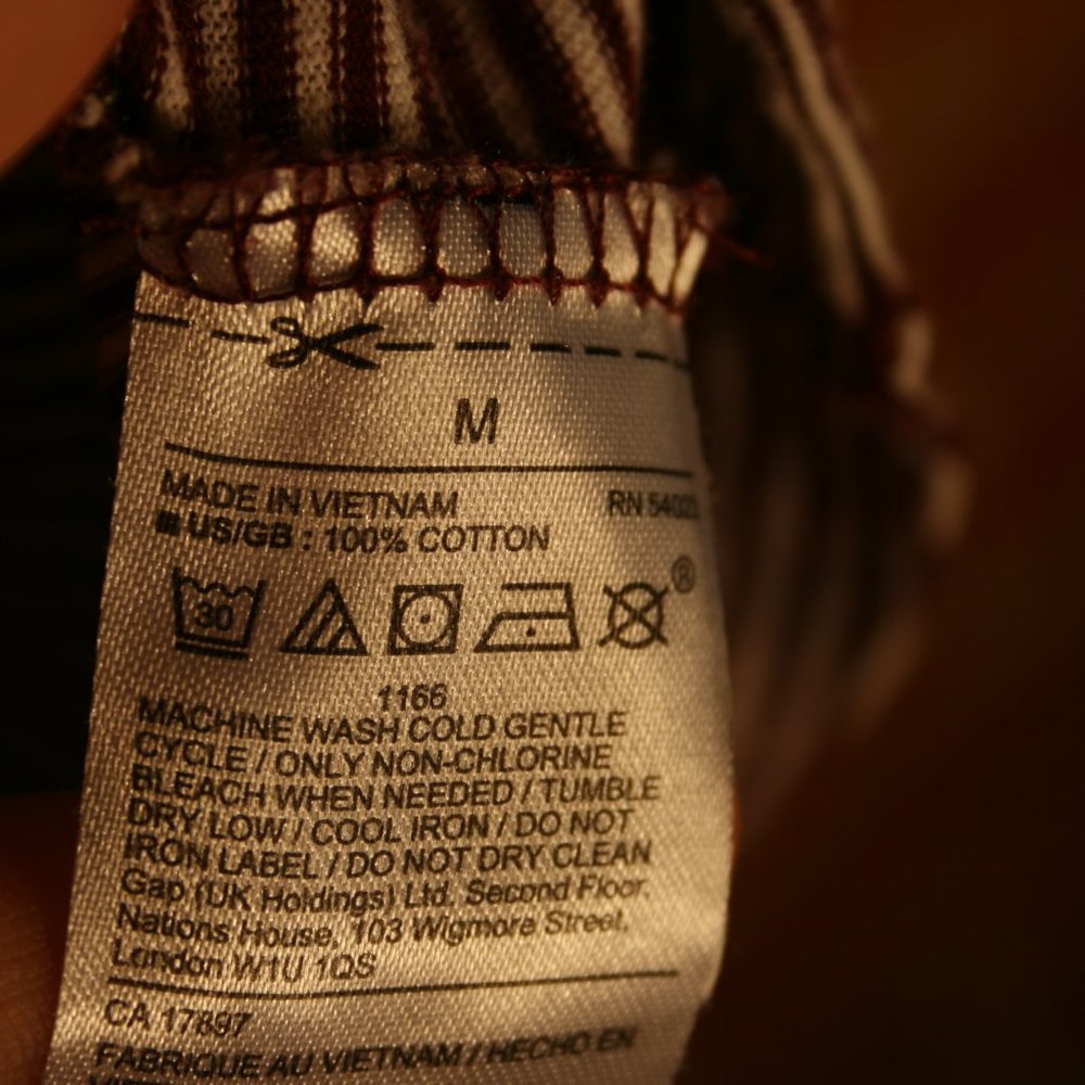 GAP Striped Easy Tee Side Tie 100% Cotton Blouse - Picture 5 of 6